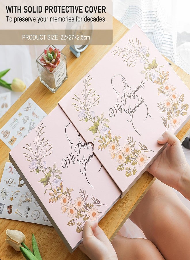 VinTS Pregnancy Journal,Pregnancy Baby Book for First Time Moms,135 Pages Hard Cover Pregnancy Memory Book With Stickers for First Time Mom to Be,Expecting Women - Image 2
